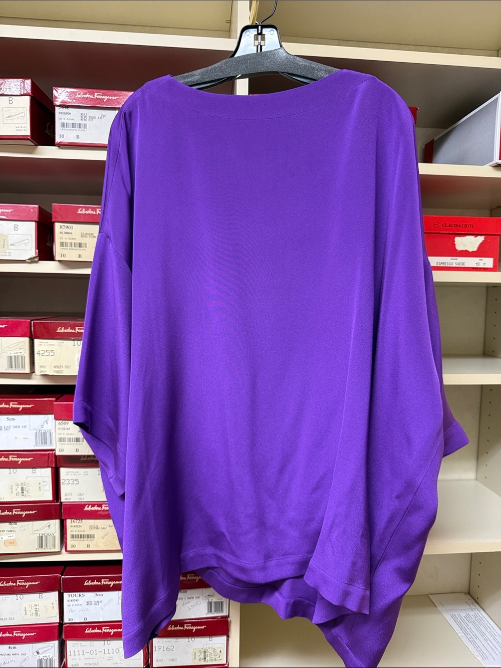 Eskandar Royal purple 100% silk Shirt